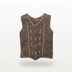 Tiniri Blouse with Itneg Embroidery - Green Brown - image