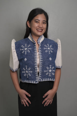 Tiniri and Pinilian Mixed Weave Bolero with Itneg embroidery - image