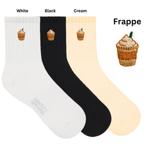 Coffee Club Embroidered Cotton Socks - image