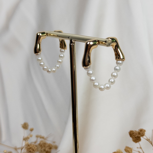 IVANKA Freshwater Pearl Hoop Earrings - image