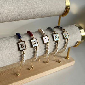 JOCASTA Initial Pearl Bracelet - image