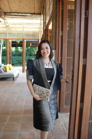 Ikat Denim Bolero - image