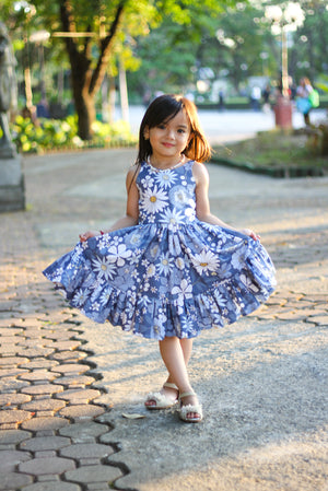 Pretty Petals Dress (Blue) - image