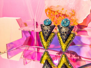 Voltage Earrings in Yellow Frequency - image