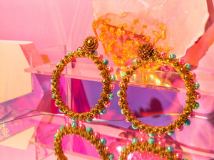 Halo Earrings in Candy - image