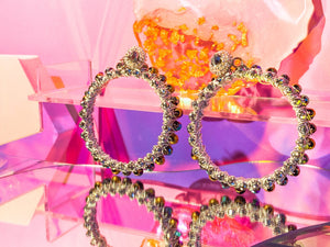 Halo Earrings in Midnight - image