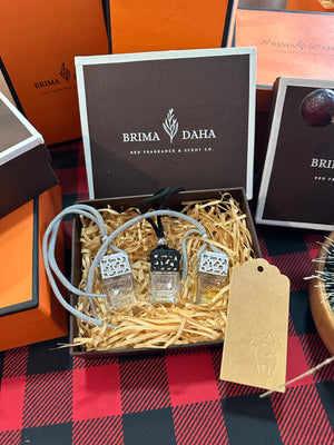 Room/Car Diffuser Gift Set 3pcs | Essential Oil Car Freshener | Premium Gift Box with Ribbon | Aromatherapy Car Scent Set - image