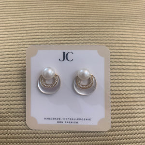 Moon Freshwater Pearl Earrings - image