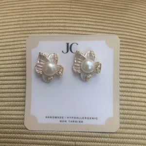 5 Floral Freshwater Pearl Earrings - image