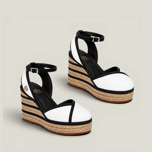 Noire Ligne Wedge in Blanc de Minuit - image