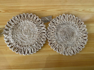 Braided Jute Pot Holder Placemat - image