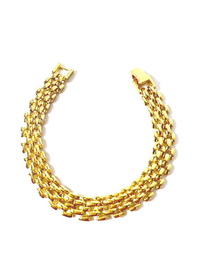 Watch chain braclet 18k gold plating - image