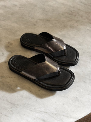 Patty Platforms in Dark Silver - image