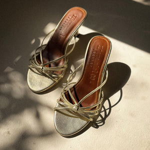Aisa 1.5” Kitten Heels in Light Gold - image