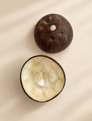 Coconut bowl with capiz - image