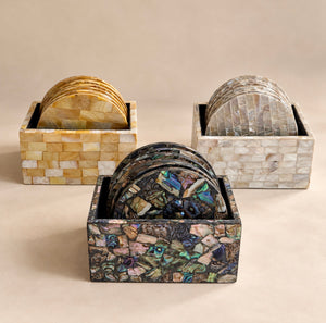 MOSAIC SHELL COASTER - image