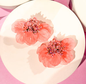 Petal Pop Earrings in Peony - image