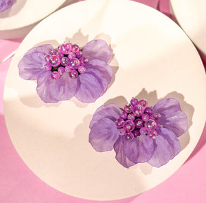Petal Pop Earrings in Grape - image