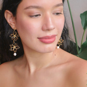 Flora Fino Drop Earrings - image