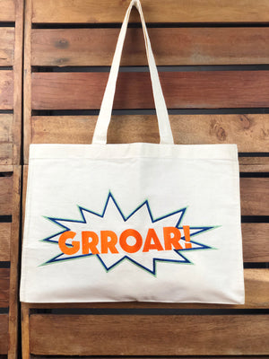 Grroar! on Natural Canvas Legal Document Tote - image