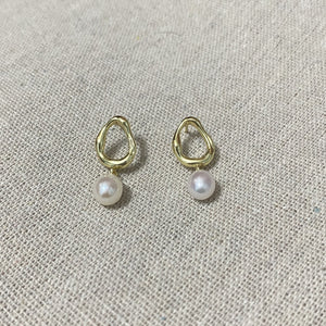 Adeline Freshwater Pearl Dangling Earrings - image