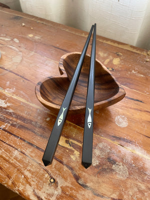 Mahogany Chopsticks w/ rest - image