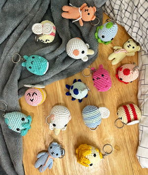 Animal Friends Crochet Keychain - image
