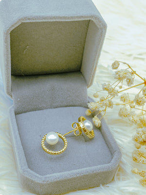 Classic Freshwater Pearl Stud Earrings - image