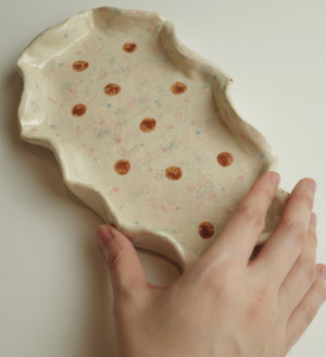 Ceramic Polka Dot Trinket Tray - image