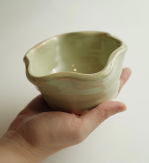 Ceramic Curvy Matcha Green Bowl - image