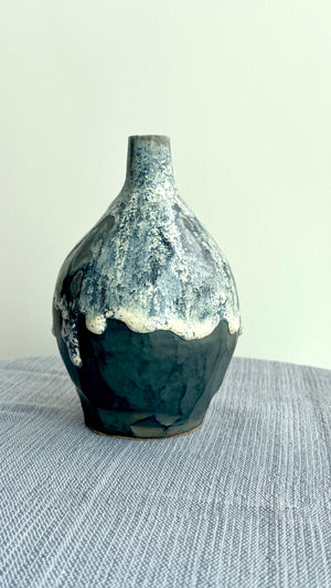 Pelang Ceramics Vase in Blue and Black Glaze - image