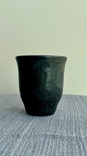 Pelang Ceramics Black Cup Textured - image