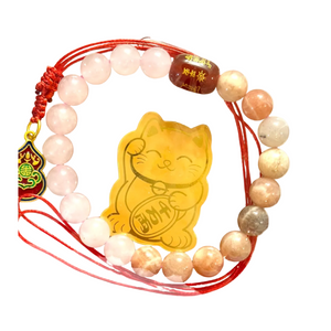 ROSE QUARTZ & SUN STONE WITH TAI SUI - image
