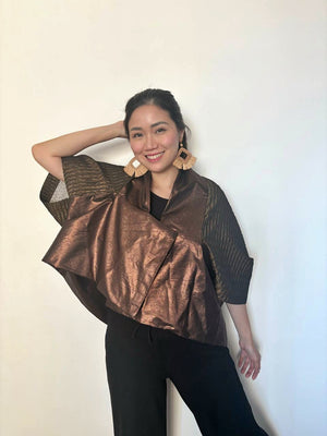 Multi-Way Kimono in Copper Shine - image