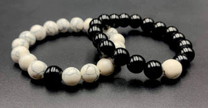 GAB & GAB 24K WHITE HOWLITE AND BLACK ONYX - image