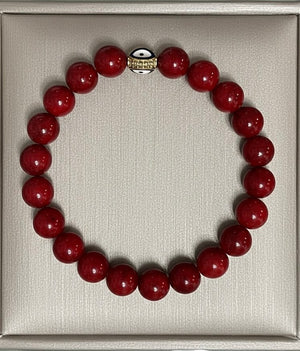 RED CORAL WITH EVIL EYE - image