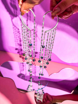 Rapunzell Earrings in Silver Holo - image