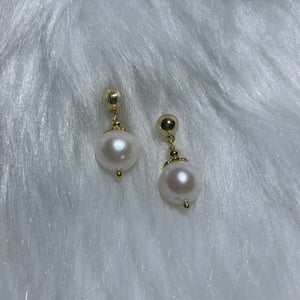 Round Drop Freshwater Pearl Earring 8 - image