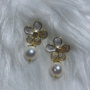 Round Drop Freshwater Pearl Earring 10 - image