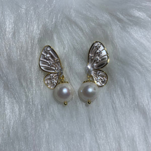 Round Drop Freshwater Pearl Earring 11 - image