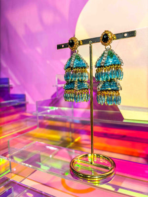 Parasol Earrings in Blue Lagoon - image