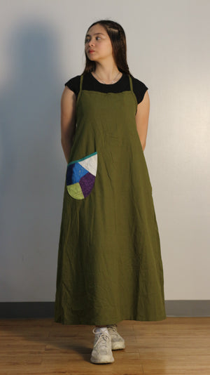 Woven- Pocket Spaghetti Strap Dress - image