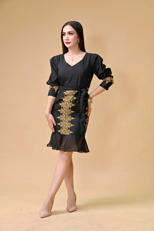 INAUL Dress with belt - image
