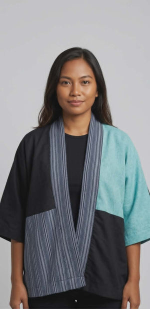 Inabel Kimono in stripes - image
