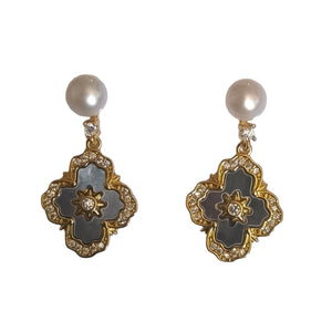 Abalone Drop Earrings - image