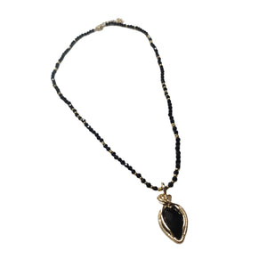 Black onyx Drop Necklace - image