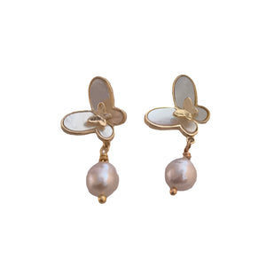 Butterfly 2025 FRESHWATER PEARL EARRINGS - image