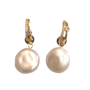 COIN  Pearl loop with Zirconia - image