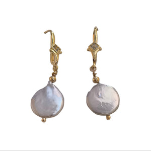 Coin pearl earrings 2 - image