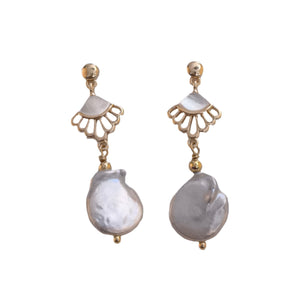 Coin pearl earrings 5 - image